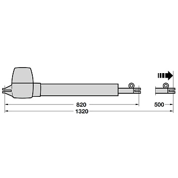 Размеры приводов распашных ворот RotaMatic